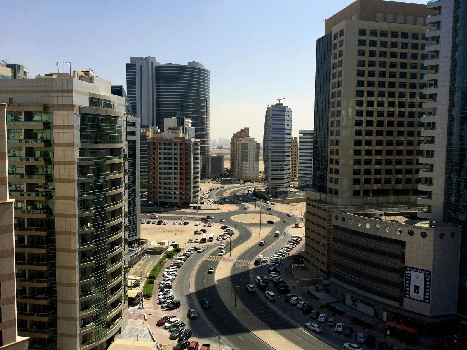 Residential and office towers lining the streets of Barsha Heights (TECOM), Dubai