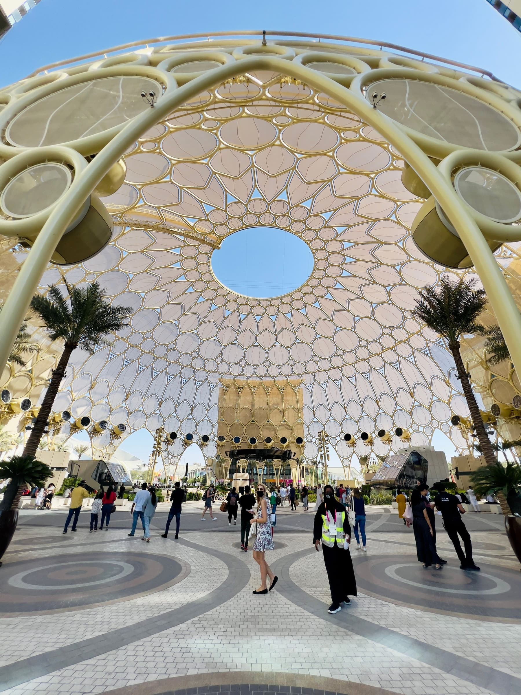 Al Wasl Plaza dome at Expo City Dubai, the landmark of the Dubai South district