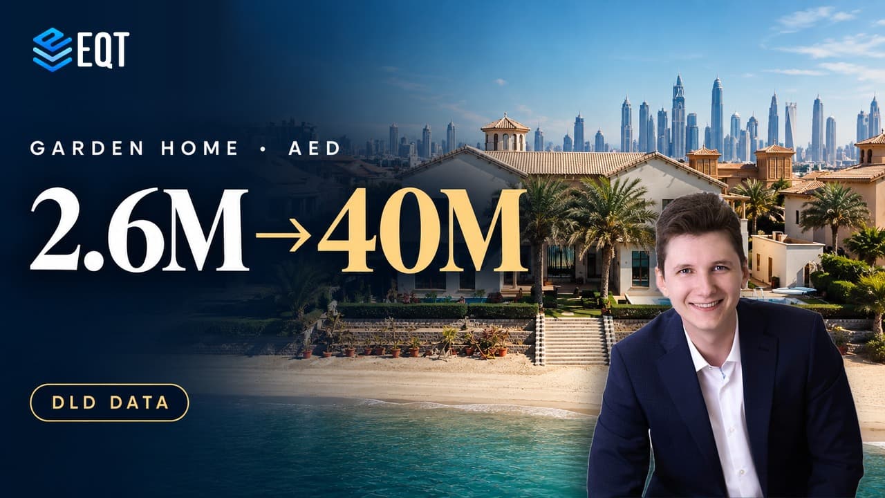 Palm Jumeirah villa prices 2026: Garden Home AED 2.6M to 40M, DLD data