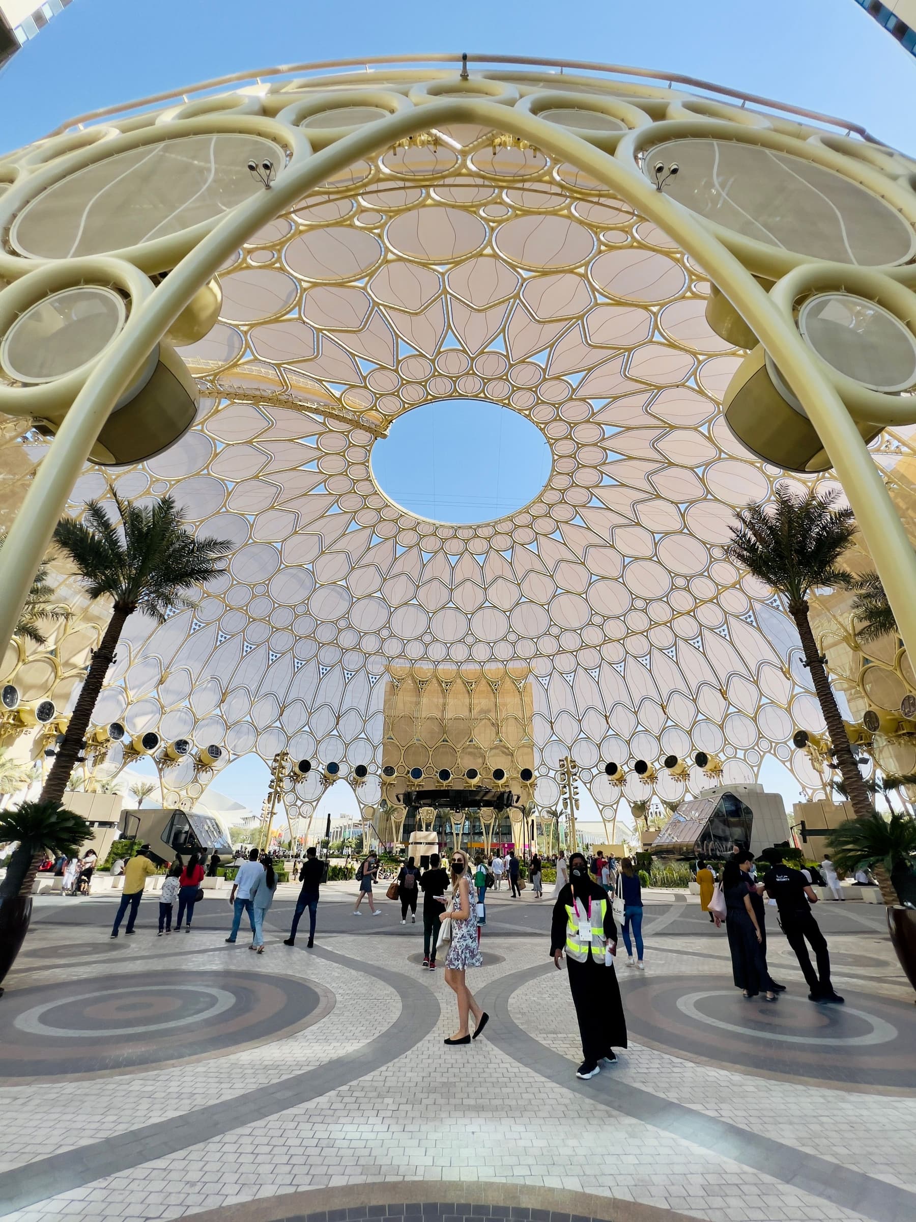 Al Wasl Plaza dome at Expo City Dubai, the landmark of the Dubai South district
